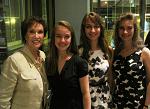 Visiting with the very talented Quebe Sisters at their Ryman show with Dailey & Vincent on July 15, 2010